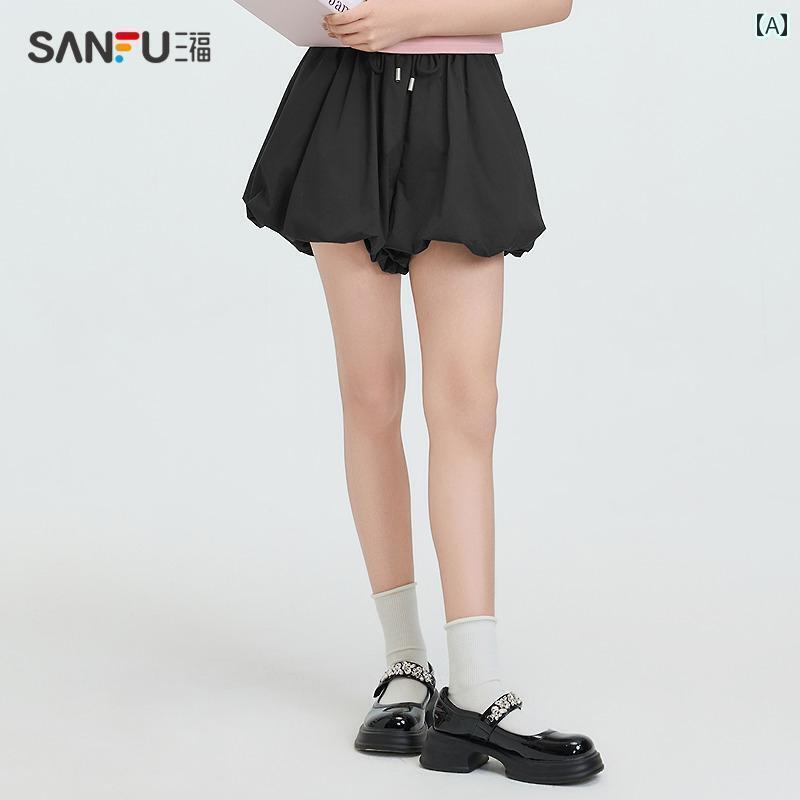 　ショート　ハーフ　パンツ　 Sanfu ショート パンツ レディース 2025 夏 ゆったり 風 花 蕾 小さい ..