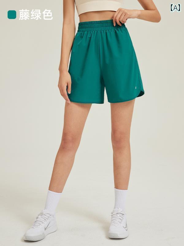 ショート ハーフ パンツ ランニング スポーツ ショーツ レディース 速乾 バドミントン トレーニング 夏 薄手 aライン ゆったり フィットネス 5点 ワイド レッグ パンツ