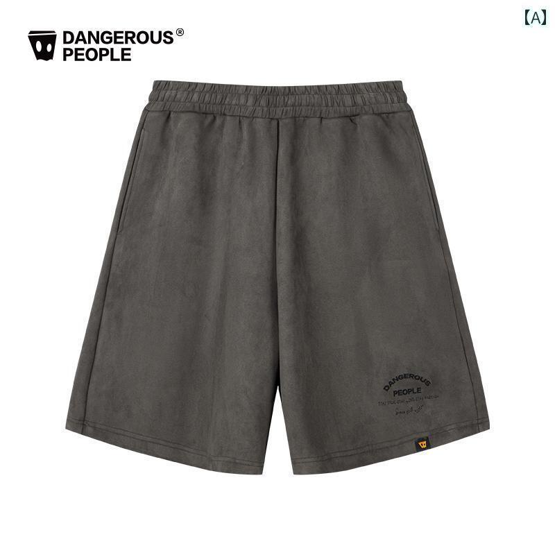 　ショート　ハーフ　パンツ　 Dangerouspeople Xue Zhiqian dsp フォント 刺繍 カジュアル ストレート..