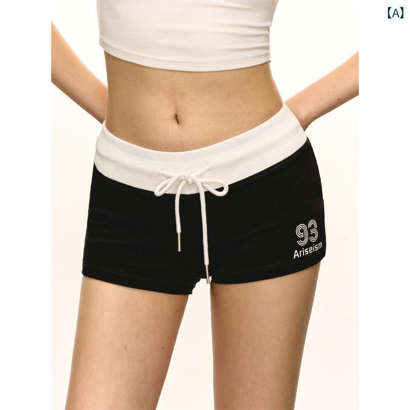 　ショート　ハーフ　パンツ　 Ariseism アメリカン レトロ カジュアル レディースショーツ