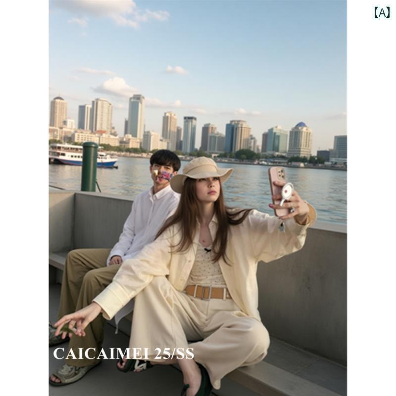 レディース　　シャツ　トップス CAICAIMEI リネン ノート ブック 100 % ヘビー ファブリック 刺繍 シ..