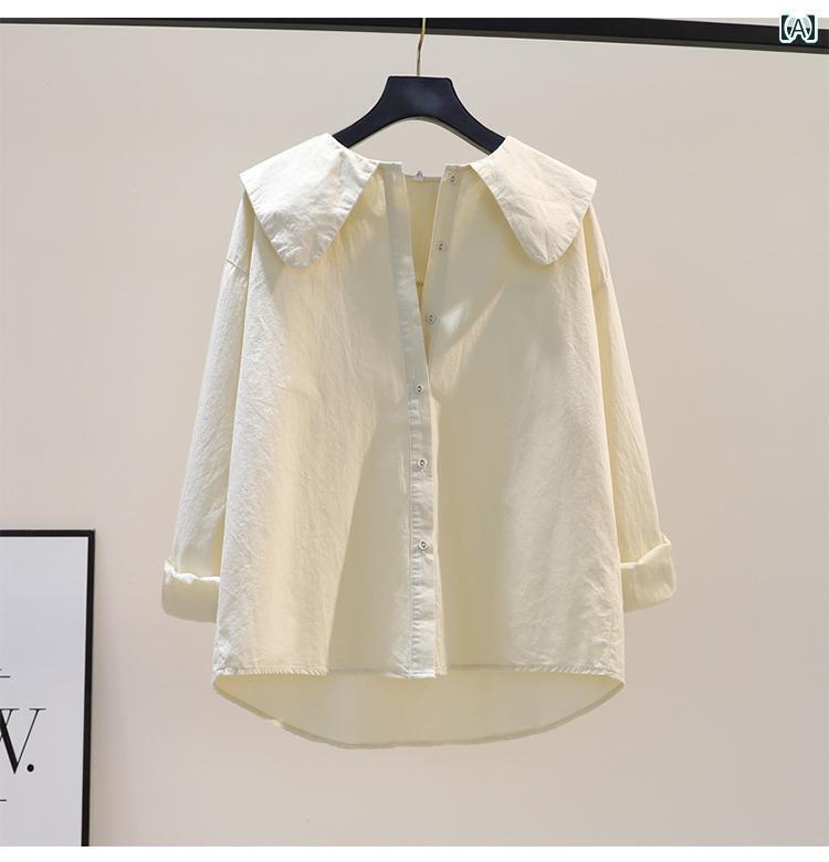 レディース　　シャツ　トップス 春夏 イエロー コットンリネン シャツ 年齢を 感じさせにくい ドール ..