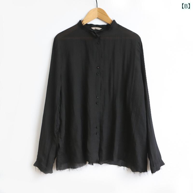 レディース　　シャツ　トップス 左岸 Mixiang リネン 長袖 ライト シャツ 夏 レディースシャツ 52885