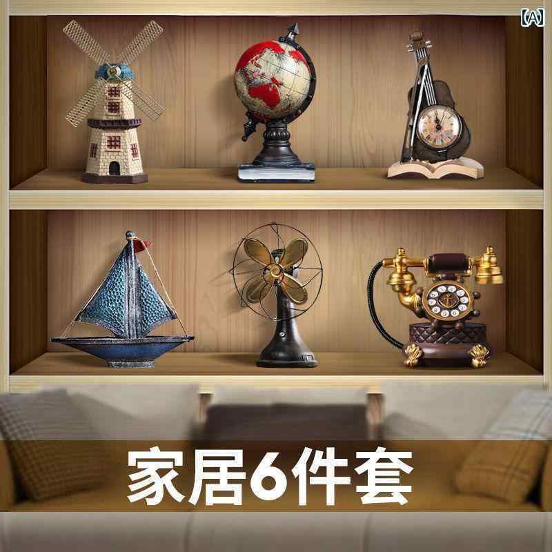 　ホビー　雑貨　装飾品 リビング ルームの 装飾 レトロ 小さい 装飾品 アメリカン テレビキャビネット..