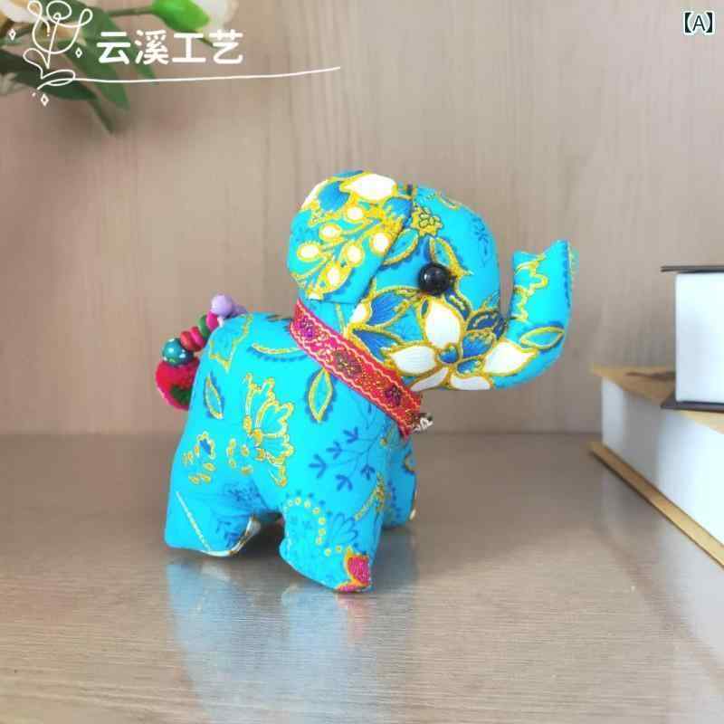 ホビー 雑貨 装飾品 タイ 象 布 人形 シーサンパンナ 観光 土産 縁起の 良い 飾り 民族 風 ギフト