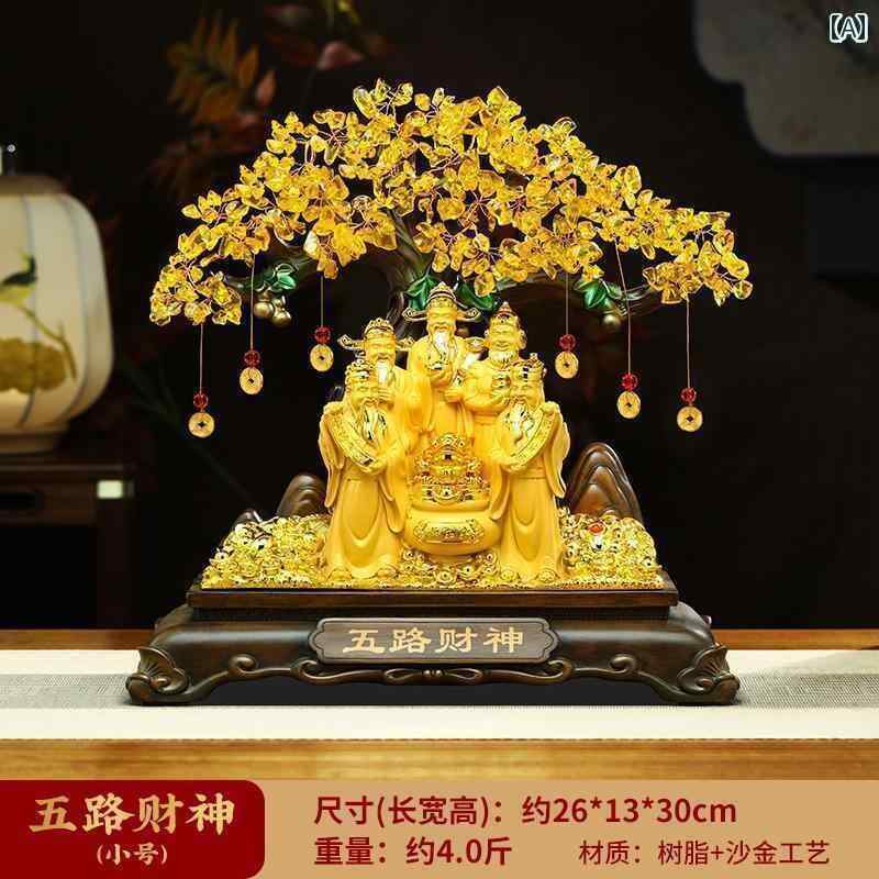 ホビー 雑貨 装飾品 五方 財 神 飾り 幸運の 木 オープニング リビング ルーム ポーチ オフィス 幸運 ショップの 装飾
