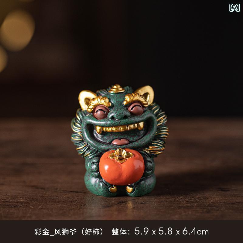 雑貨 装飾品 幸運の 石 獅子の ペア かわいい 癒し 良い ことが 起こる 創造的な 手 会社の 個人的な 贈り物