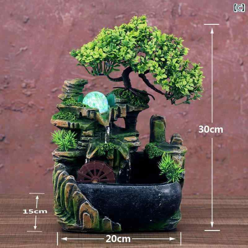 　雑貨　装飾品　 ギフト 小さい 岩山と 流れる 水の デスク トップ 装飾品 装飾 加 湿 器 オフィス