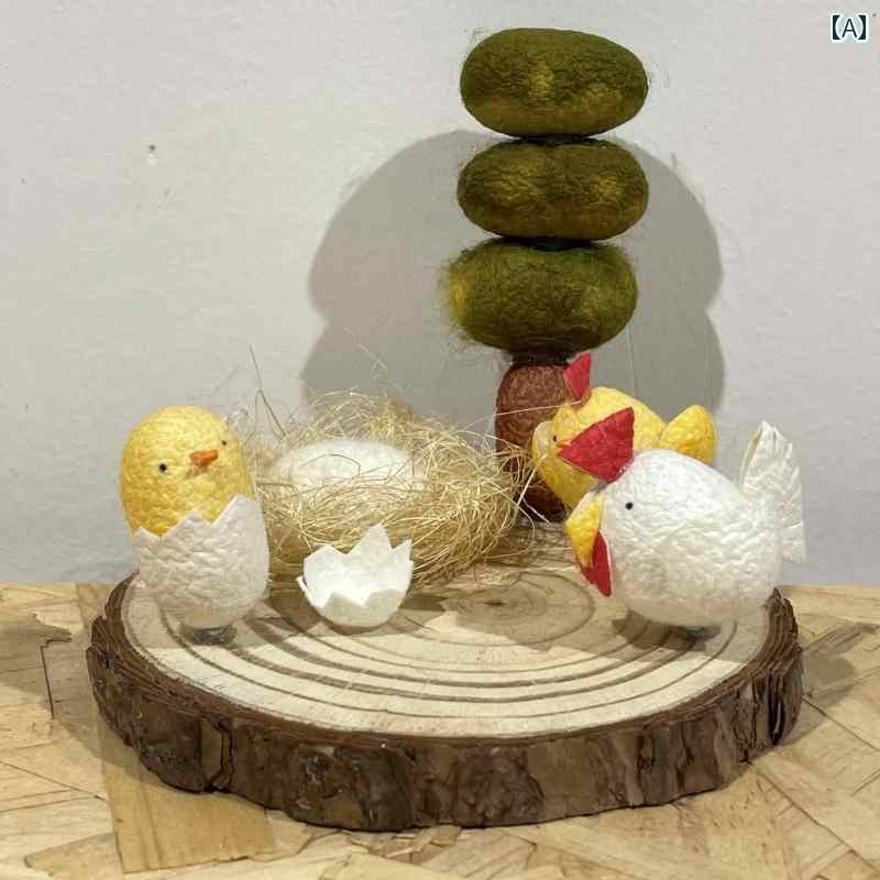 　雑貨　装飾品　 カイコの 繭の 手 芸術 文化的で 創造的な マイクロ 風景 鳥の ひよこ DIY 完成 品 の 赤ちゃん 宿題