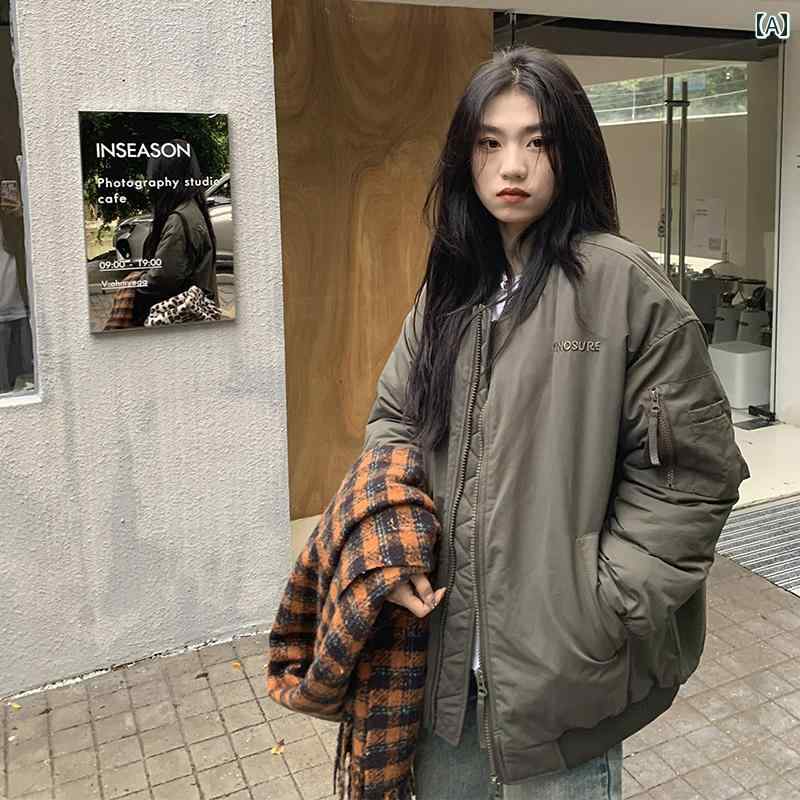 　ジャケット　パーカー　メンズ　シンプル オレンジ ツリーはどこにか アメリカン シンプル フライト スーツ ジャケット 女性用 春秋 レトロ BF ユニセックススタイル アーミーグリーン ベースボール