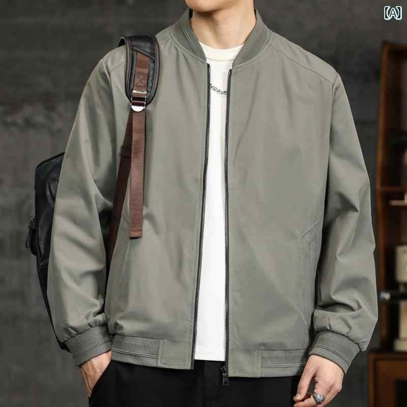 　ジャケット　パーカー　メンズ　シンプル ロモン スプリング ジャケット メンズ 2025 カジュアル パ..