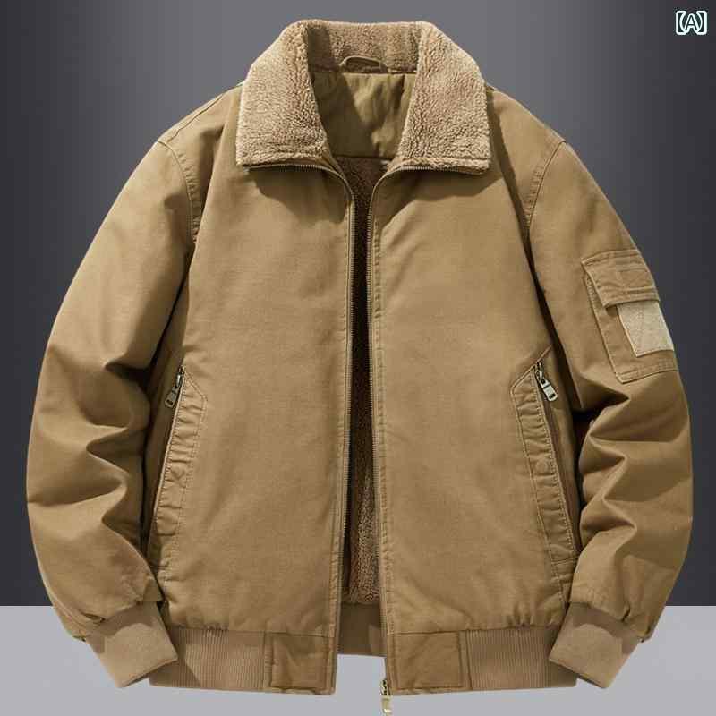 　ジャケット　パーカー　メンズ　シンプル 高級 空軍 パイロット ジャケット メンズ 冬 裏起毛 厚手 ..