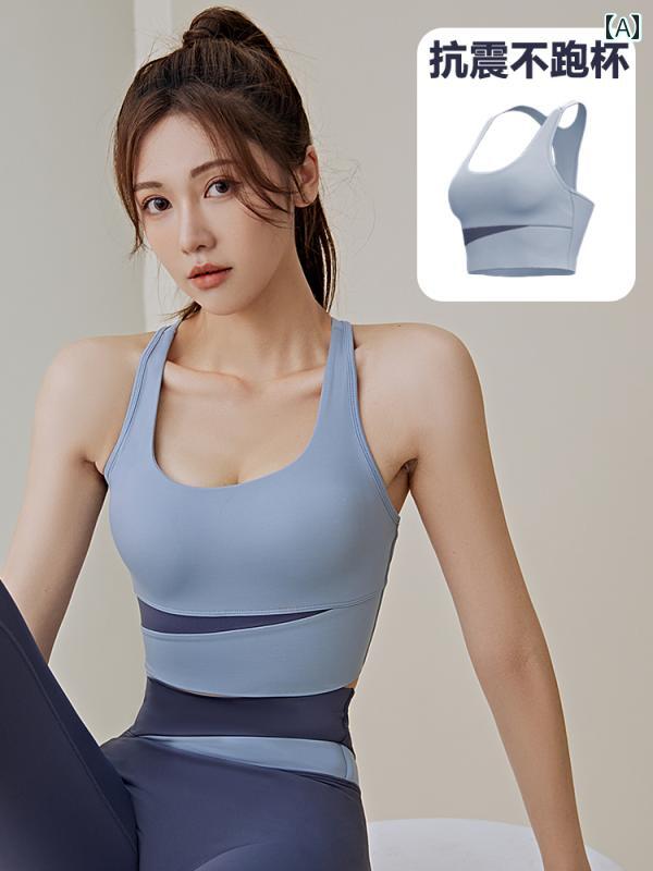 　ボクサーパンツ　下着　ショーツ ヨガ スーツ レディース スポーツ ベスト 耐衝撃 ランニング フィットネスウェア 下着 セクシー ギャザー ブラ 夏 薄手 アウターウェア