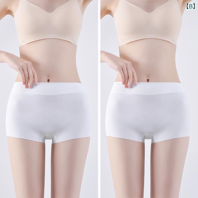 　ボクサーパンツ　下着　ショーツ 女性用 ショート 安全 パンツ 露出 防止 夏用 ブラック シームレス ..