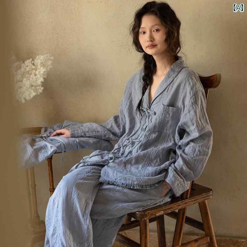 レディース　パジャマ　スウェット　上下 ズー マス パジャマ レディース 春秋冬 長袖 綿 ガーゼ 家 着..