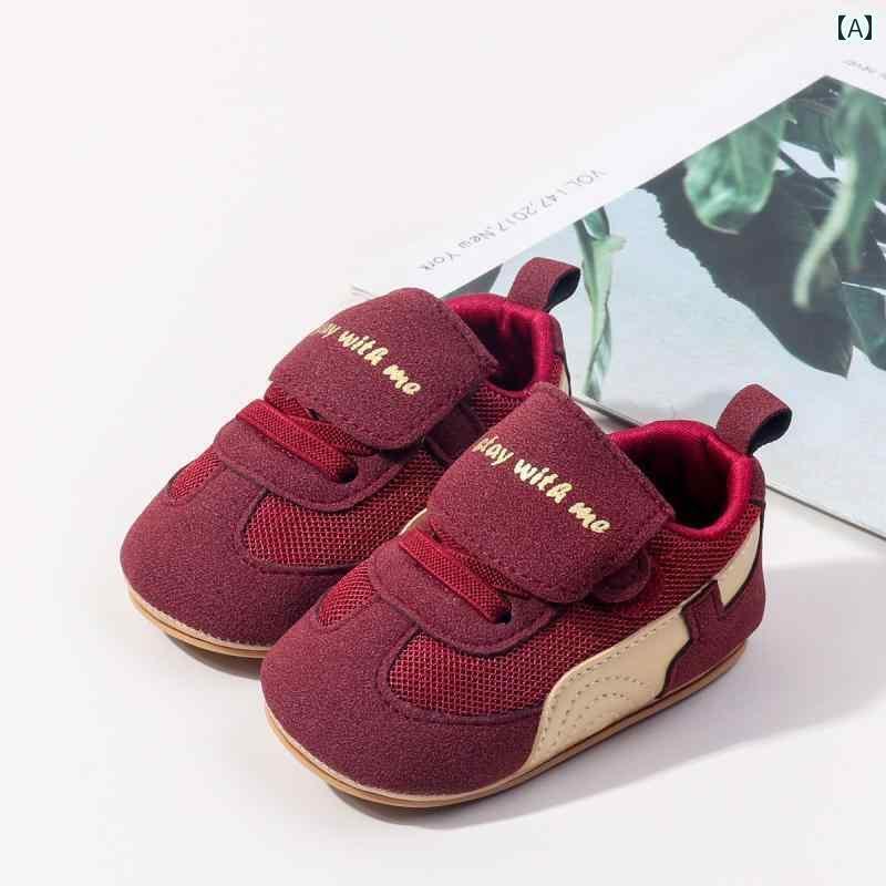 赤ちゃん　靴　シューズ ベビー シューズ ソフト ソール 春と 夏 01歳の 男の子と 女の子 赤ちゃん 幼児用 612ヶ月 滑り止め 底 通気性 メッシュ