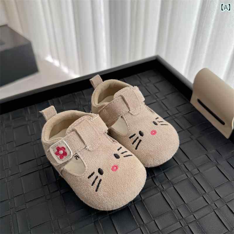 ベビー　シューズ　かわいい 春と 夏 01歳の 男の子と 女の子 柔らかい 底の 幼児の 靴 7または 8ヶ月の 新生児のの 通気性の ある シングル シューズ