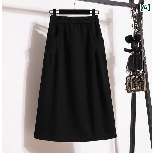 レディース ジーンズ ハイウエスト マイ ラード カジュアル セーター ドレス aライン スカート レディース 春 大きいサイズ mm スリム ストレート ロング ヒップ