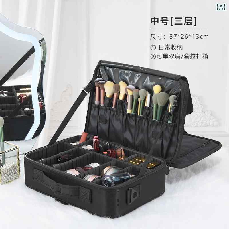 メイク　道具　セット　 2025 メイクボックス プロの メイクアップアーティスト大容量 ポータブル 収納..