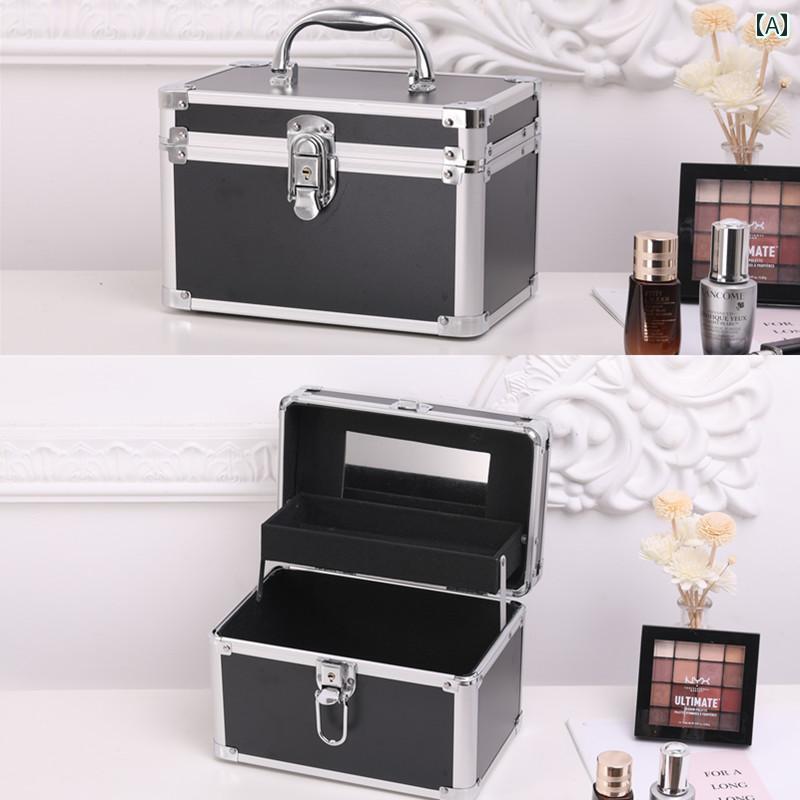 メイク　道具　セット　 刺繍 ツール ボックス大容量 メイクボックス プロの メイクアップアーティスト..