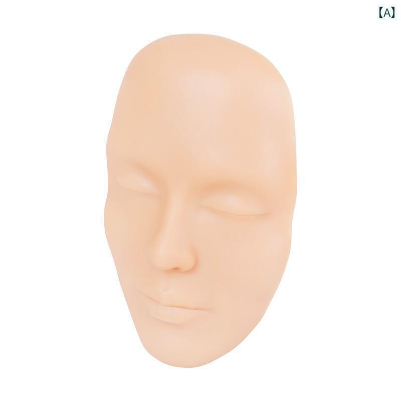 メイク　道具　セット　 刺繍 シリコン 立体 人体 顔 皮膚 初心者 眉毛目 唇 メイク ツール 練習 肌 シ..