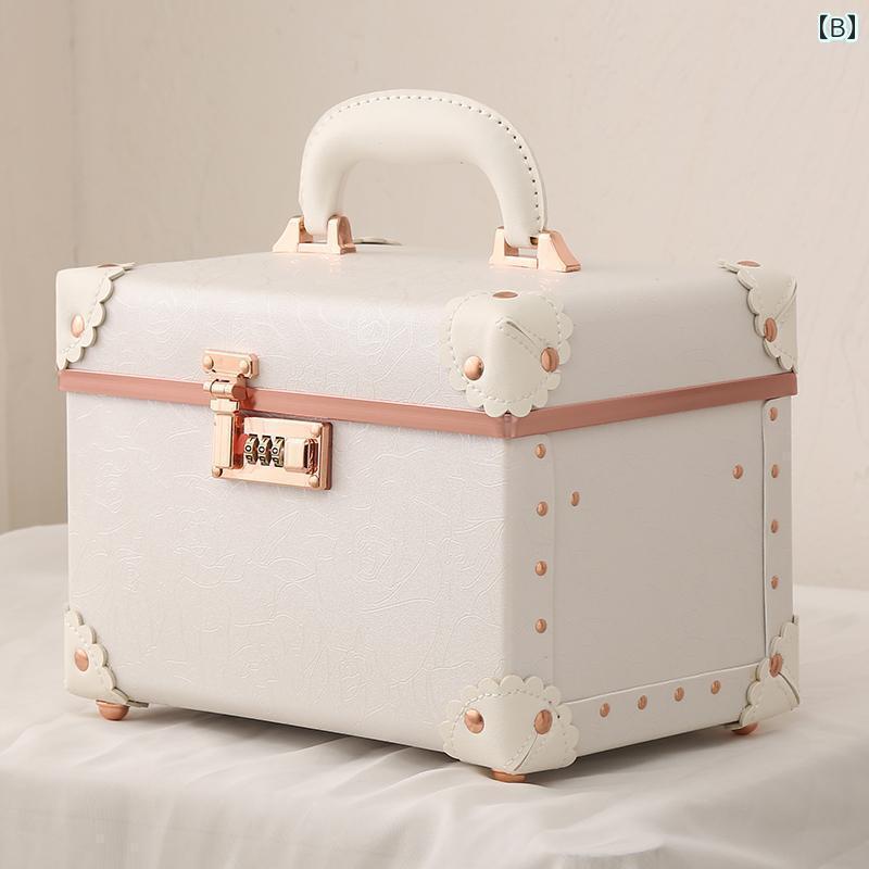 メイク　道具　セット　 大容量の メイクボックス パスワード ポータブル メイクアップバッグ かわいい..