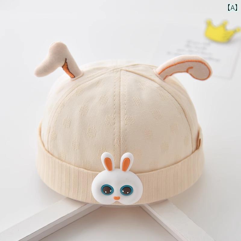 帽子　うさぎ耳　かわいい ベビー 帽子 春秋 かわいい ウサギの 男の子と 女の子 地主 幼児 春 メロン スキン