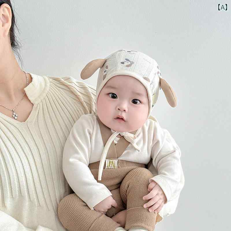 帽子　うさぎ耳　かわいい ベビー 帽子 春秋 煙突 保護 胎児 男の子と 女の子 赤ちゃんの 耳 かわいい 小さい 月齢 夏用 ヘッド ハット