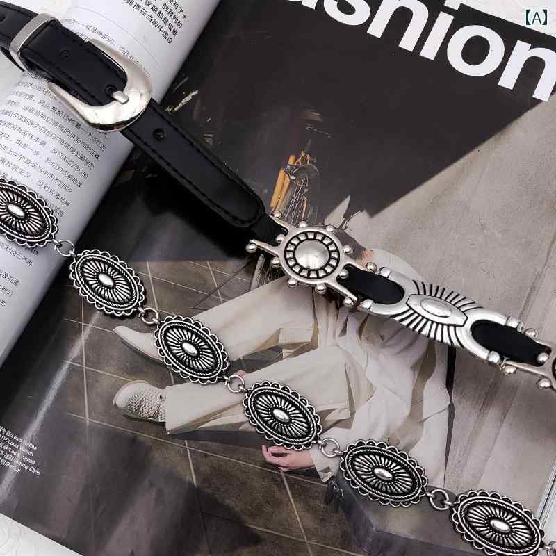 レディース　ベルト　カジュアル アメリカン レトロ ベルト 2024 ジーンズ アクセサリー ハイエンド ウ..