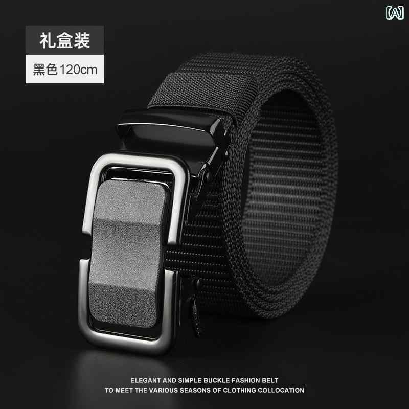 レディース　ベルト　カジュアル メンズベルト向け キャンバス 軍事 トレーニング ベルト 自動 バック..