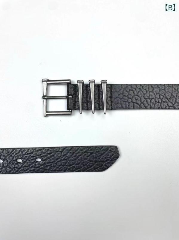 レディース　ベルト　カジュアル CGYYDS ネイル ベルト イタリア トップレイヤー 牛革 レトロ ダメージ..