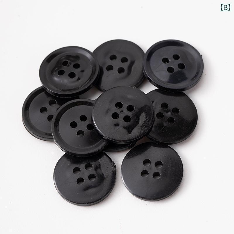 ボタン カジュアル アクセサリー 昔ながらの 黒の 丸い ボタン 綿入り ジャケット用 ジャケット 袖口 作業着 ズボン 手縫い