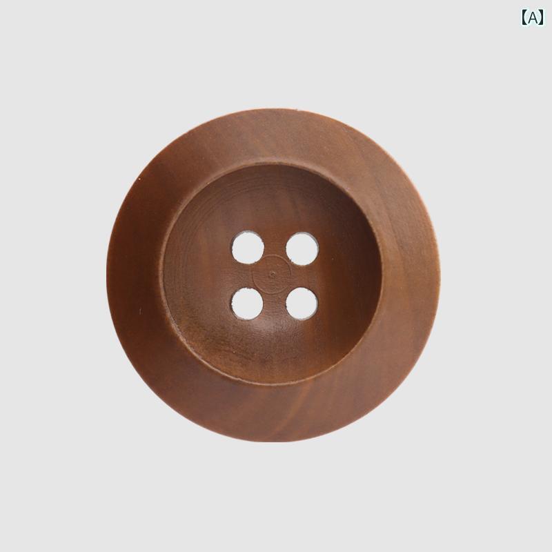 ボタン カジュアル アクセサリー PINGGUOWU 高級 木 ボタン レディース カジュアル ウィンドブレーカー スーツ ジャケット セーター カーディガン