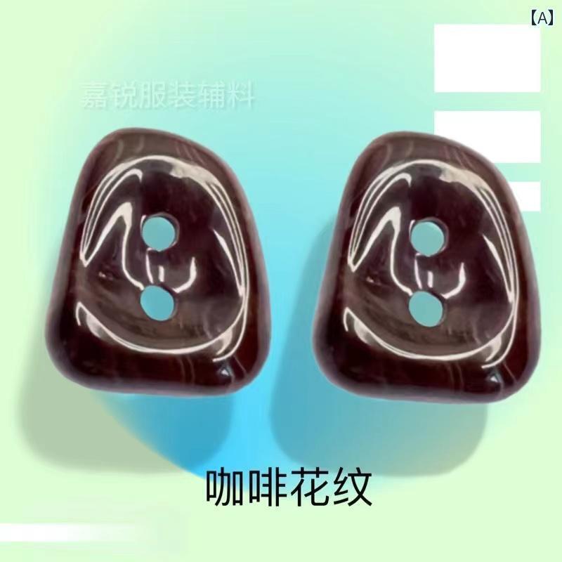 ボタン　カジュアル　アクセサリー 高級 樹脂製 異形 ボタン シャツ コート ウインドブレーカー ウール..