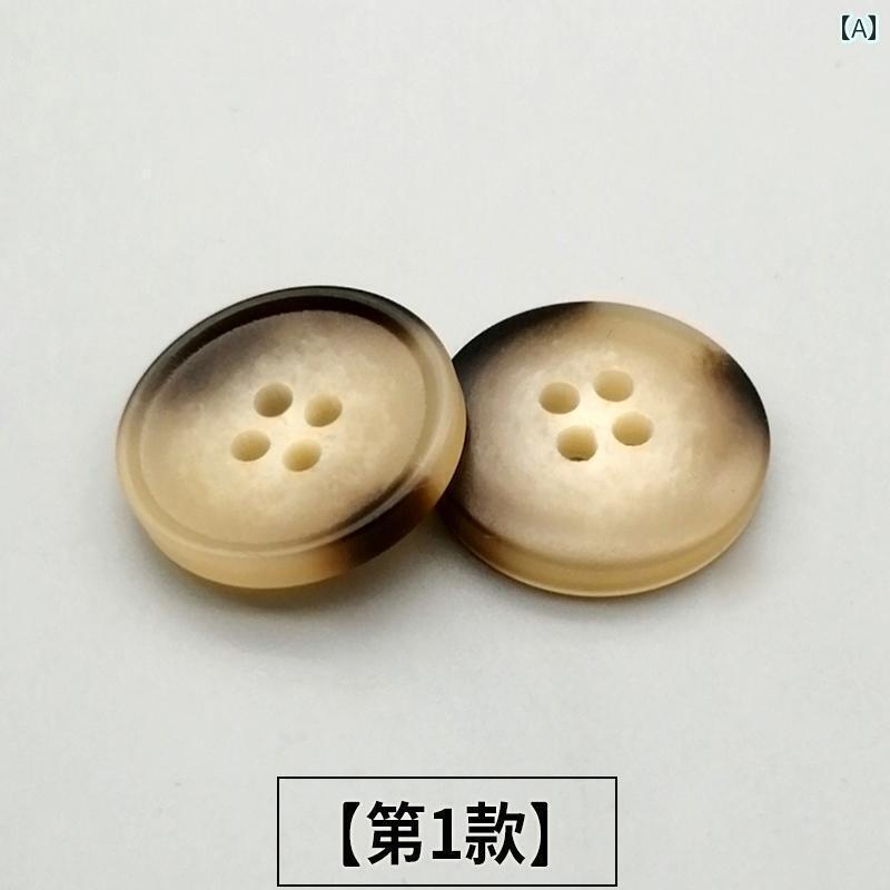 ボタン　カジュアル　アクセサリー ボタン 高級 ウインドブレーカー コート 樹脂 黒 パターン メンズ ..