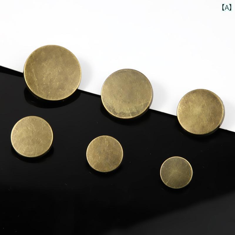 ボタン　カジュアル　アクセサリー 服 ジャケット ジーンズ ウィンドブレーカー ウール コート レディース ボタン 高級 レトロ グリーン ブロンズ メタル アクセサリー