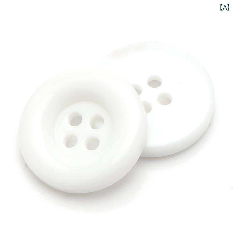 ボタン　カジュアル　アクセサリー カラフルな 丸い 樹脂 ボタン ウール コート ジャケット ウィンドブレーカー 4 穴 服 スーツ 装飾