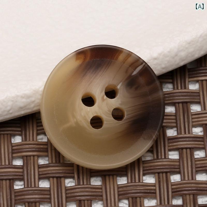 ボタン カジュアル アクセサリー ボタン 4つ目 マイ ラード コート ジャケット スーツ ウール カーディガン アクセサリー 樹脂 柄 カフス