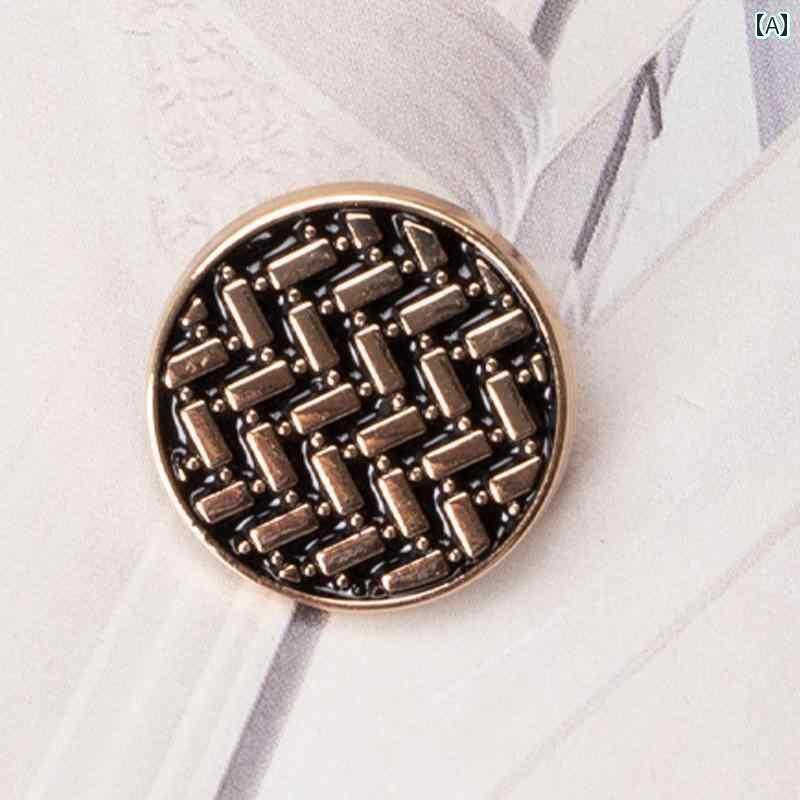 ボタン　カジュアル　アクセサリー クラシック カジュアル コート ボタン ウィンドブレーカー ジャケット スーツ ラウンドメタル 服 ウール ビジネス