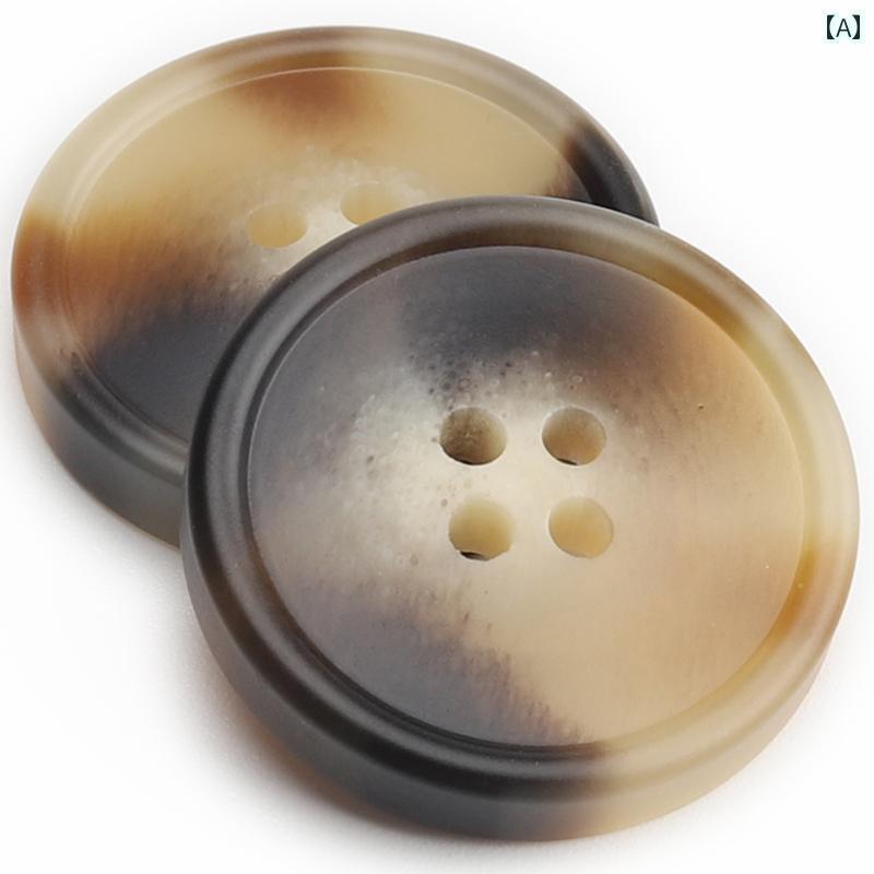 ボタン　カジュアル　アクセサリー 高級 ボタン ウインドブレーカー 女性 樹脂 黒 メンズ スーツ 服 コ..