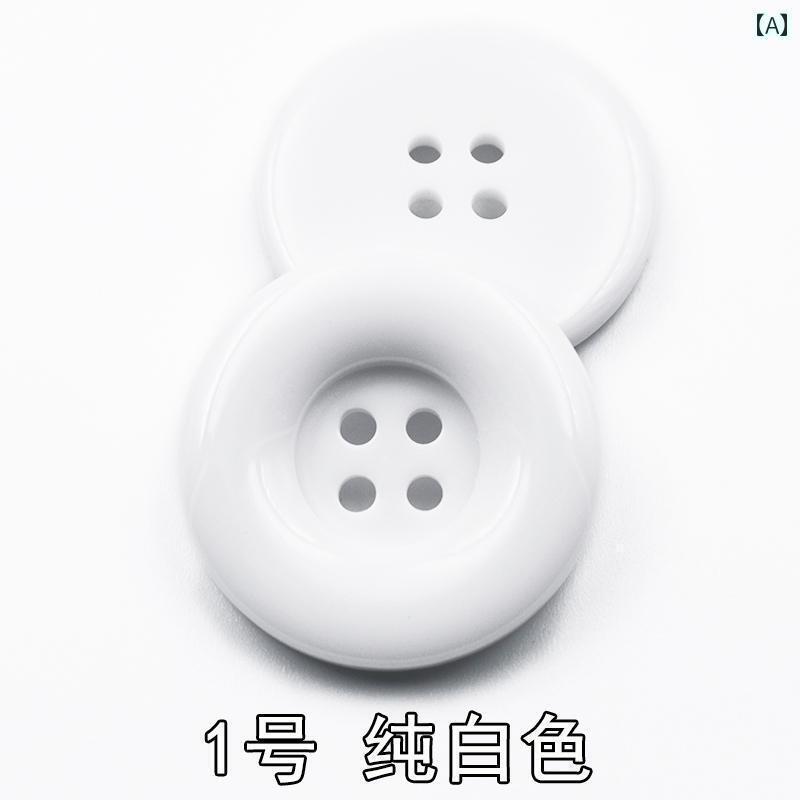 ボタン　カジュアル　アクセサリー カラフルな の メンズと レディースの 樹脂製 大型 ラウンド エッジ コート ジャケット ボタン シャツ ウィンドブレーカー