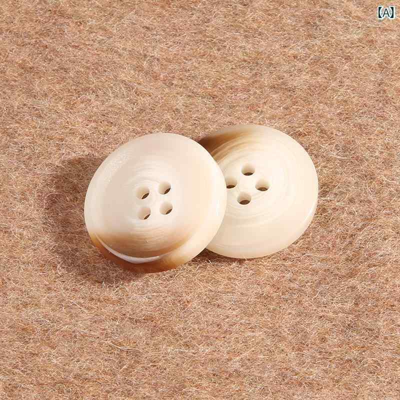 ボタン カジュアル アクセサリー ベージュの 丸い 樹脂の メンズ レディースの コートの ウィンドブレーカーの セーターの ジャケット トップ ボタン スーツ ボタンの