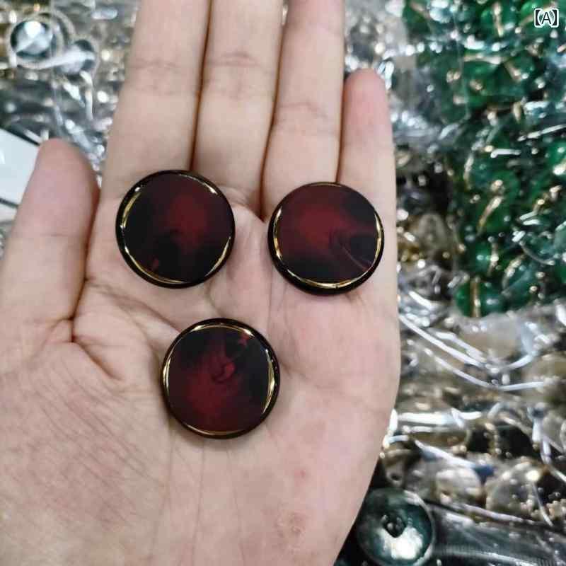 ボタン ラウンド アクセサリー コート ボタン 高級 スーツ 金属 コンビ ネーション フラット メンズと レディースの ウィンドブレーカージャケット