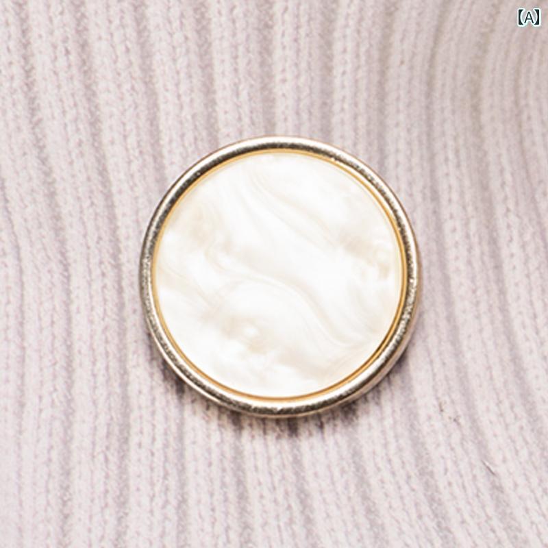 ボタン　ラウンド　アクセサリー マットシルバー コート ボタン ウィンドブレーカー ジャケット スーツ ラウンド ドレス パンツ ホワイトレディース セーター