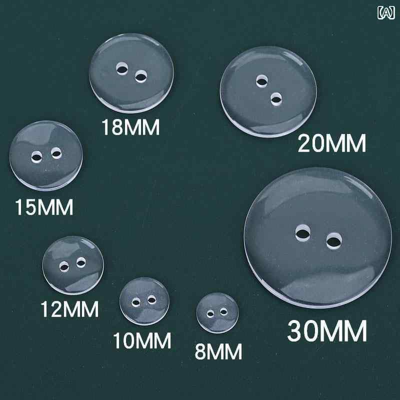 ボタン ラウンド アクセサリー 透明 ボタン 見えない コート ジャケット 付き シャツ 万能な 小さい クッション 丸い 2つ 穴 パンの