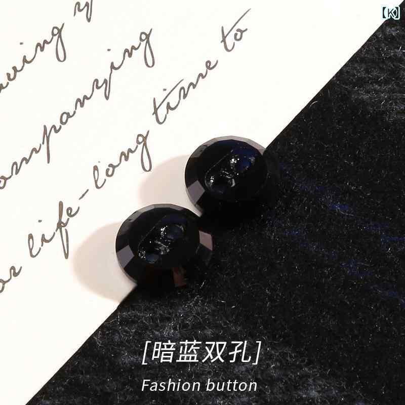 ボタン ラウンド アクセサリー 高級 ダブル アイ シャツ 装飾 ボタン メンズ レディースの カーディガン ジャケット トップス 袖口 襟 アクセサリー