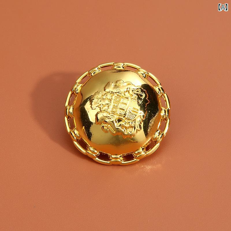 ボタン　カジュアル　アクセサリー 金 ボタン 高級 スーツ メタル 紳士 婦人 コート ウインドブレーカ..