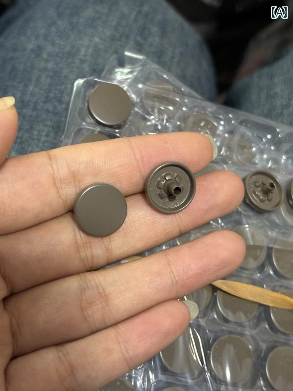 ボタン　ラウンド　アクセサリー メタリック コットンコート ダウン ジャケット 縫い 付け 不要 スナッ..