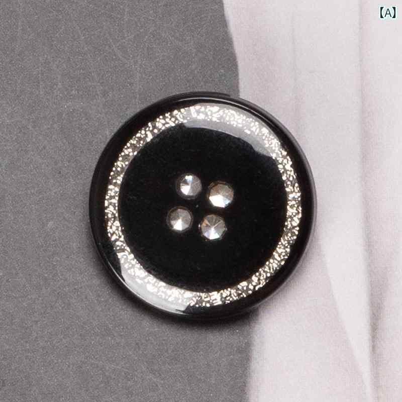 ボタン　ラウンド　アクセサリー ホワイト カーディガン メンズと レディース 大きい スーツ コート ボタン ウインドブレーカー ラウンド 服 カジュアル サイズ