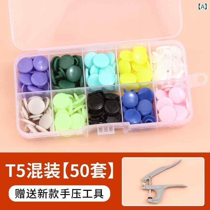 ボタン　ラウンド　アクセサリー 高級 4 in 1 ボタン 母子 押し ベビー 服 特殊 縫い 付けない 隠し